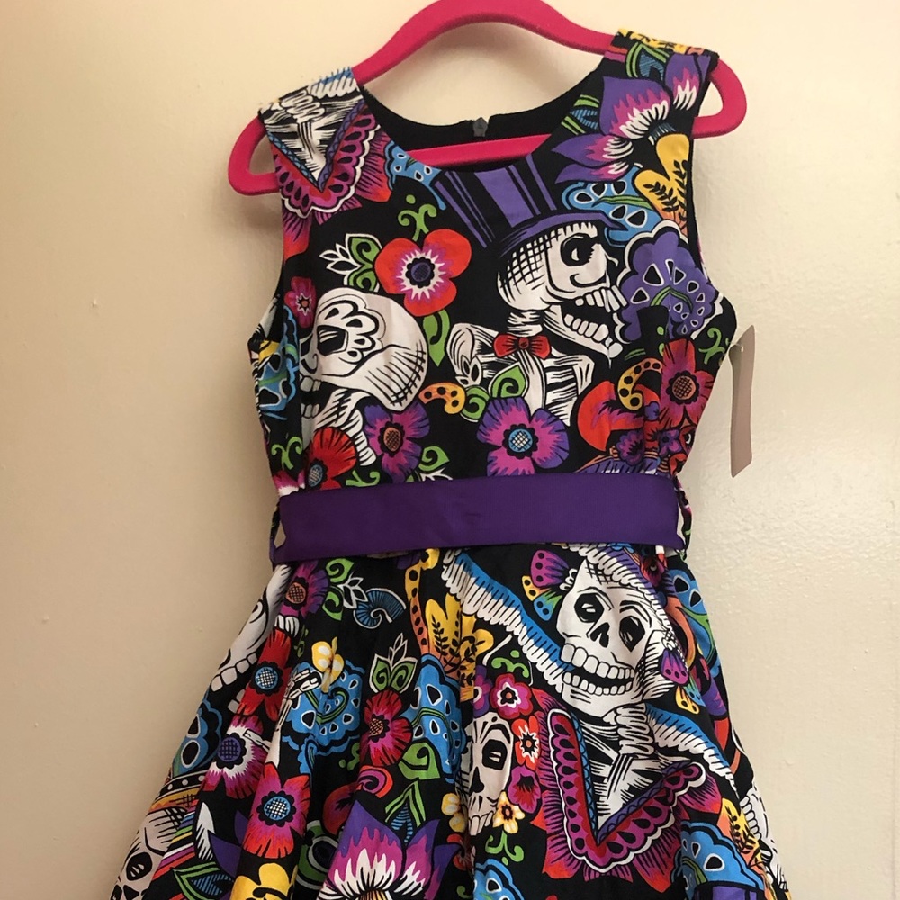 Vintage Inspired Day of the Dead Dress w petticoat